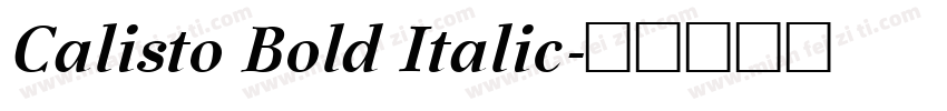 Calisto Bold Italic字体转换
